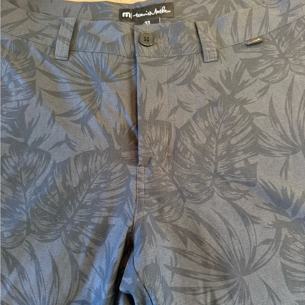 Travis Mathew Grey Leaf Print Shorts